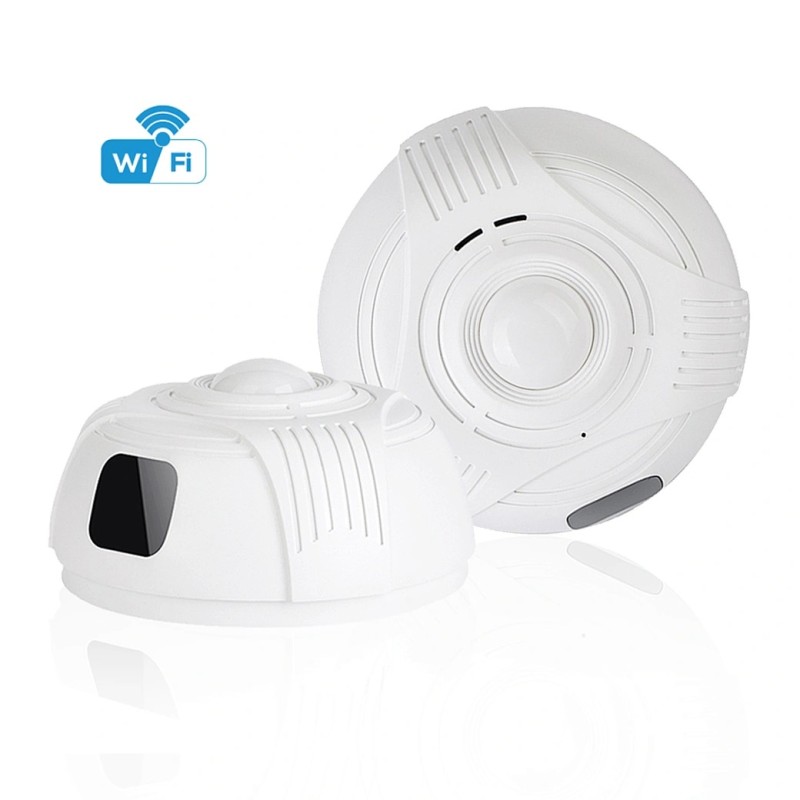 Rilevatore di fumo Telecamera WIFI lunga autonomia orientabile a 330°