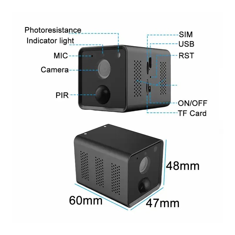 Telecamera con rilevamento del movimento 4G a lunga durata della batteria