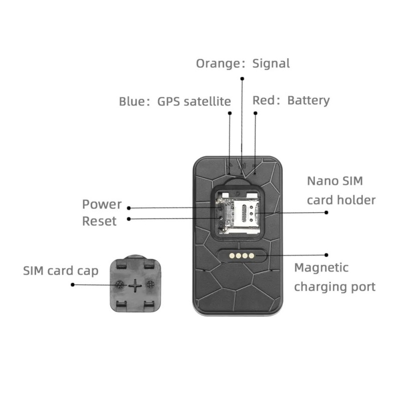 Waterdichte 4G magnetische GPS-tracker met microfoon 30 dagen