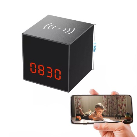 WiFi Full HD Camera Wekker met Inductielader