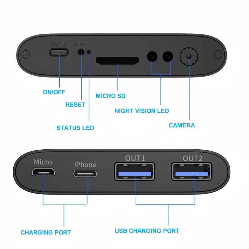 Telecamera Full HD power bank – 20 ore di autonomia